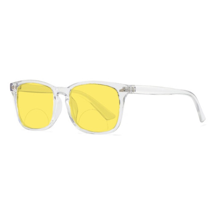 Ochelari de vedere, rame transparente, 1.75x, unisex, retro, patrati