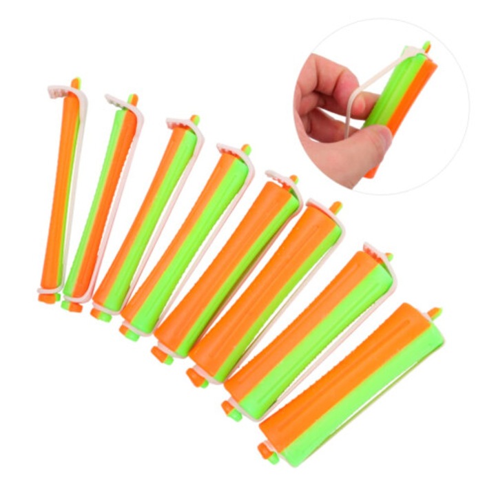Set bigudiuri reutilizabile pentru par, usor de folosit, rezistente, diverse tipuri de par