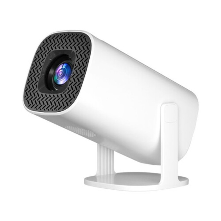 Hordozható 4K Full HD projektor, 180°-ban forgatható, WiFi, fehér, 22x15x10cm