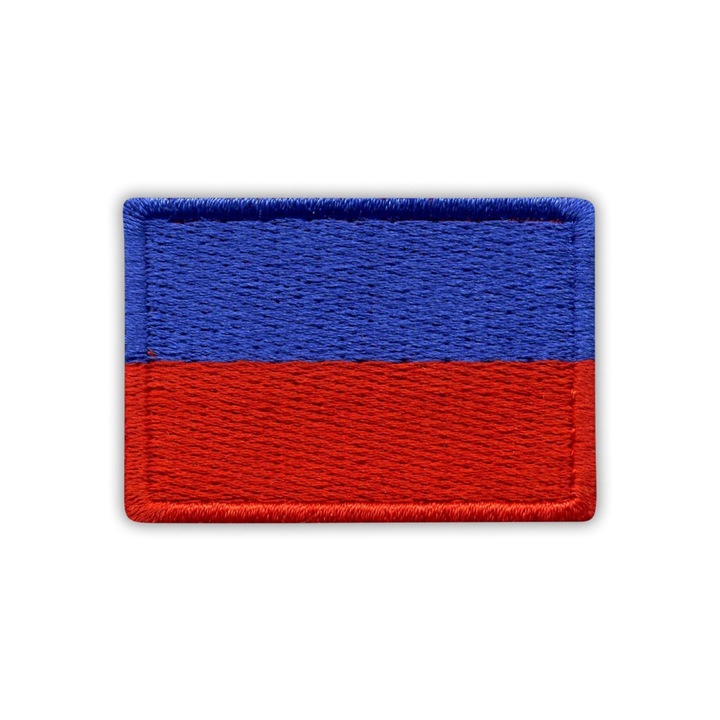 Petic textil Patchion Flag Echo hímzett kék piros 3.2x4.5cm
