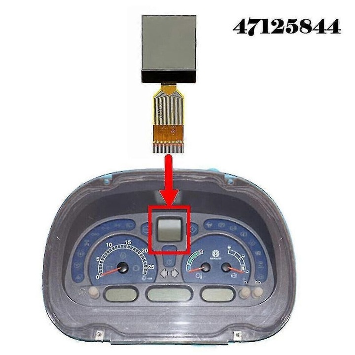 Központi LCD kijelző New Holland T TS TLA 04-08 traktorhoz, fekete-sárga-szürke