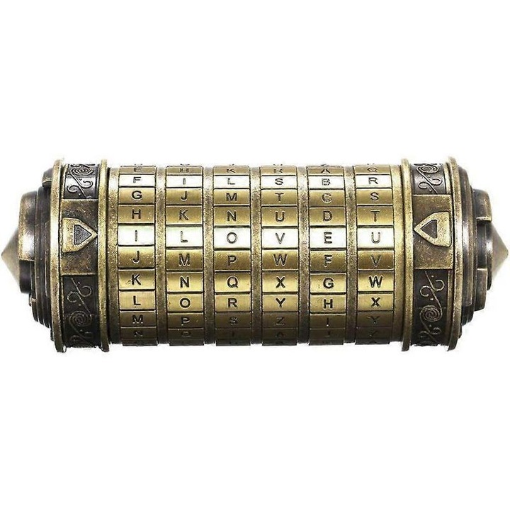 Мини Cryptex метален, подарък, с възможност за нулиране, черен, 10x4cm