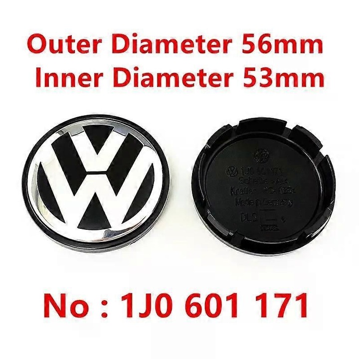 4 db keréktárcsa kupak készlet 56mm, fekete