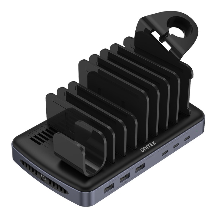 Unitek uCharge HP6 80W töltőállomás 6 portos USB-C USB-A többszínű