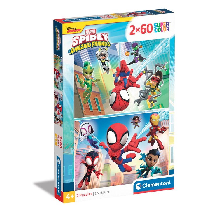 Puzzle Clementoni Marvel Spiderman si Prietenii Invincibili set 2x60 piese