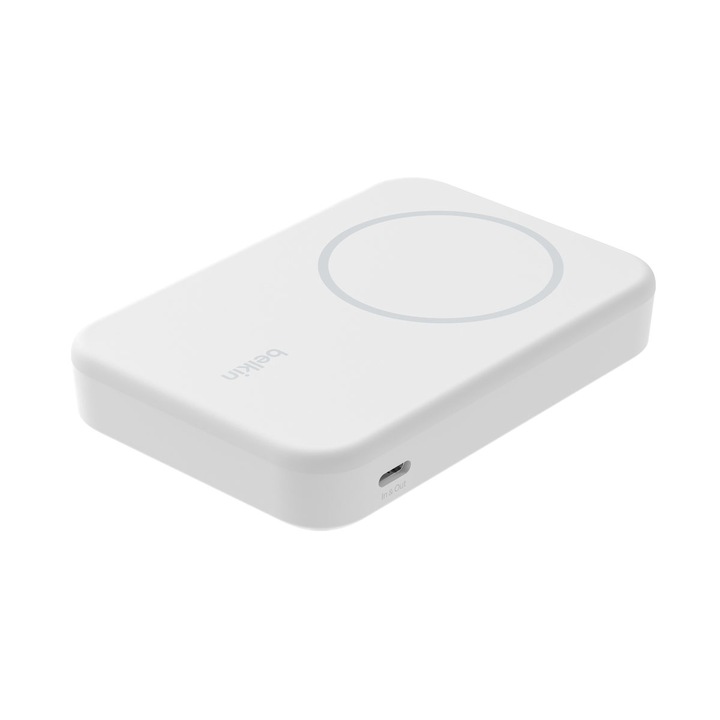 Powerbank Belkin 8000mAh magnetic alb 107x68x16.3mm