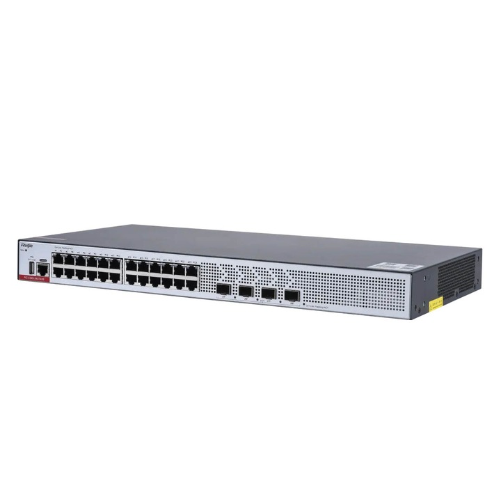 Ruijie RG-CS83-24GT4XS menedzselhető switch, 28 port, többszínű, 220x45x200mm