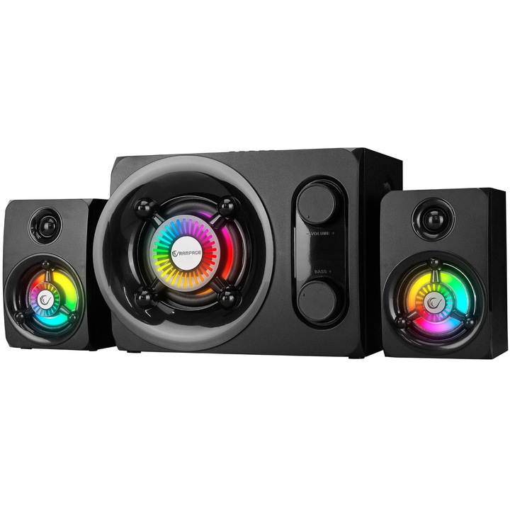 Rampage RMS-G8 2.1 25W LED RGB többszínű gamer hangszórók