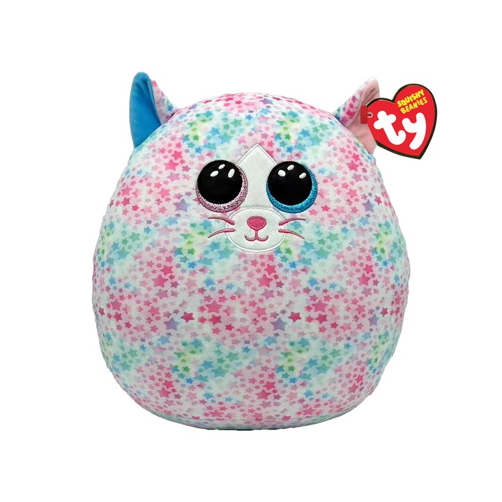 Jucarie de plus Ty Squishy Beanies Emma Gatoula multicolor 38cm