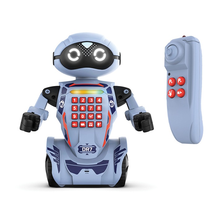 Robot de jucarie Silverlit Ycoo Robo DR7, argintiu, pentru copii 5+ ani