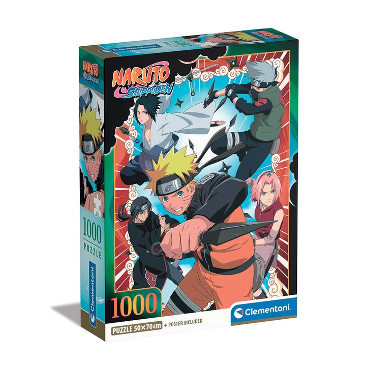 Puzzle Clementoni Naruto Shippuden 1000 piese compact multicolor
