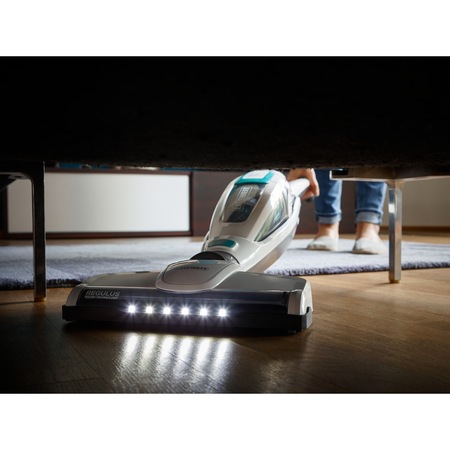 Aspirator vertical 2in1 Leifheit Regulus PowerVac, 20V, perie cu iluminare, 0.45 l, Pliabil, Alb