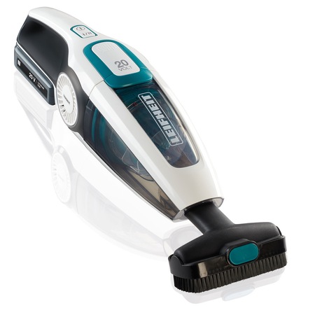 Aspirator vertical 2in1 Leifheit Regulus PowerVac, 20V, perie cu iluminare, 0.45 l, Pliabil, Alb