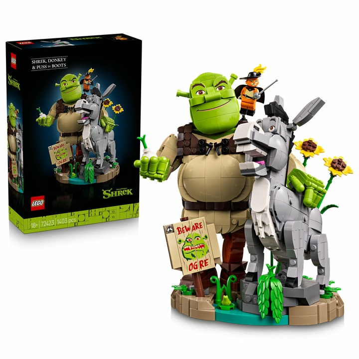 LEGO Shrek Shrek, Magarusul si Motanul Incaltat 72423