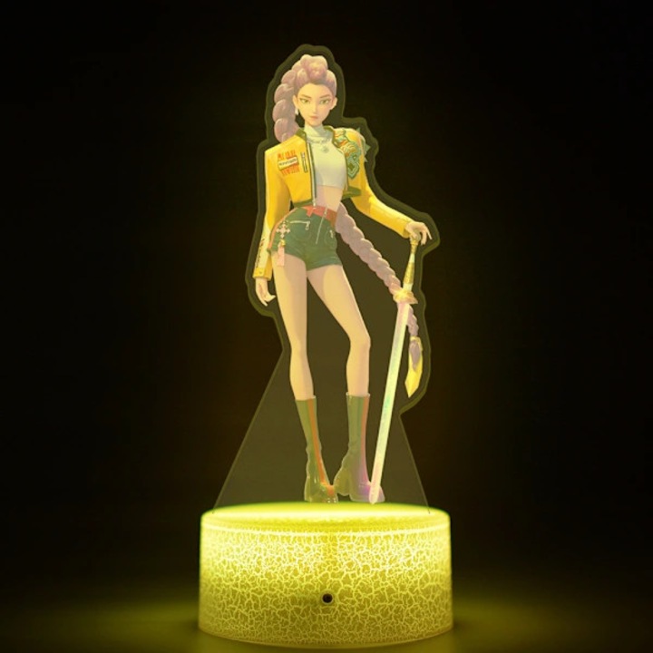 Lampa de veghe copii Demon Hunters cu telecomanda multicolora
