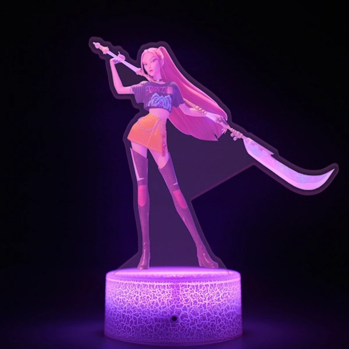 Lampa de veghe copii Demon Hunters cu telecomanda multicolora 16 culori