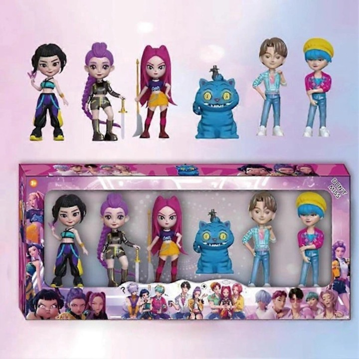 Set figurine K-POP Demon Hunters 6 piese multicolor 7x10cm