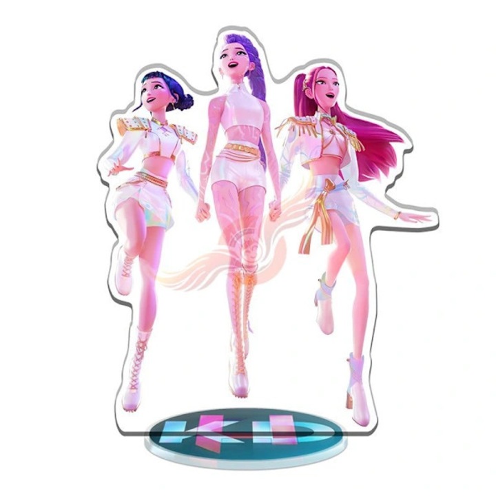 KPOP Witch Hunters akril figura, akril állvány, 17cm, matt átlátszó