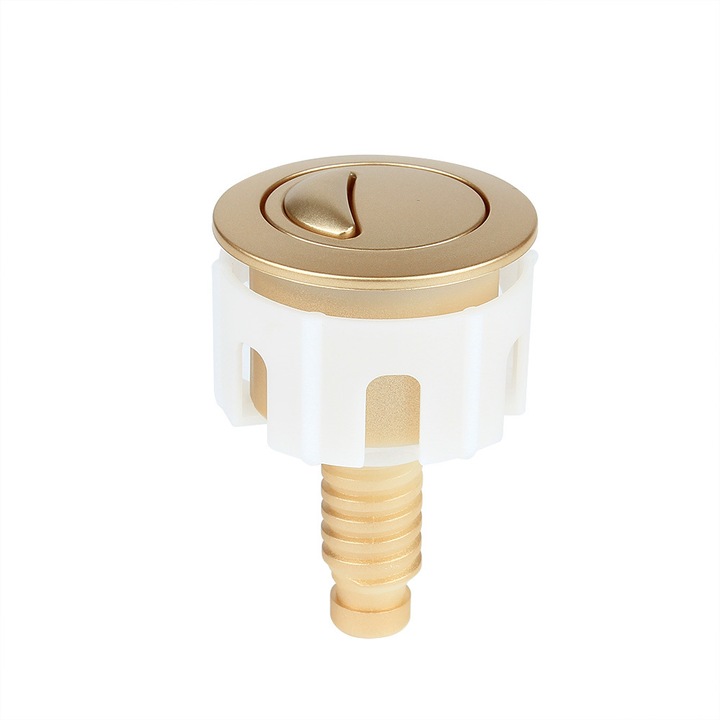 Buton apa WC, dublu, rotund, crom, 49x75mm, universal