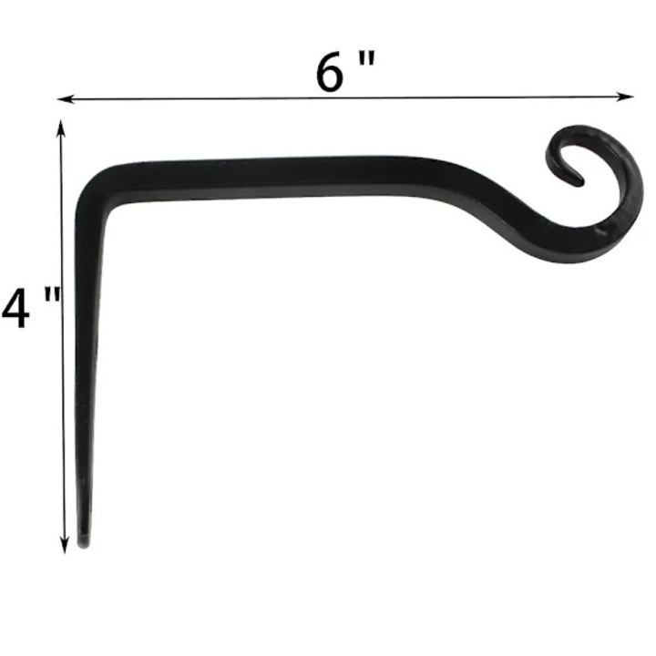 Suport perete pentru plante, set 2 sau 4 bucati, negru si alb, metal, flexibil