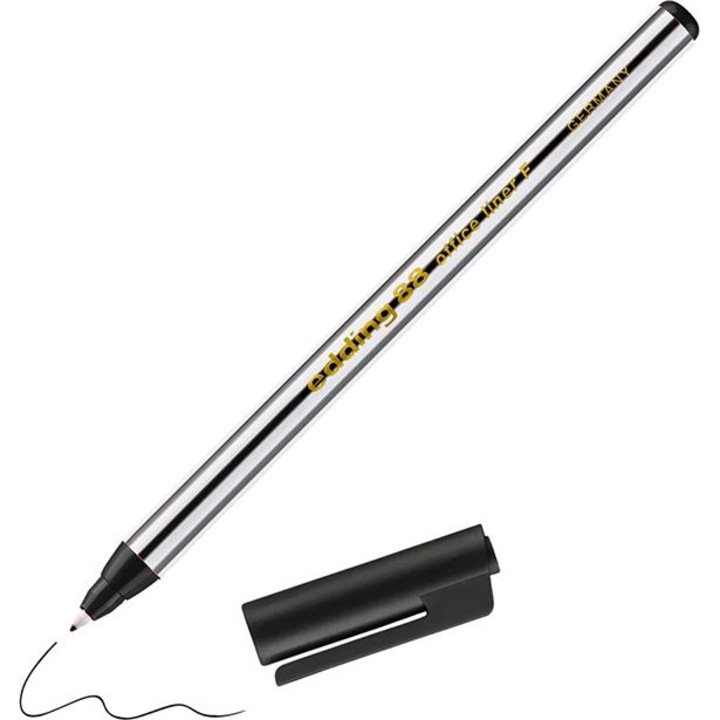 Marker Edding 88, negru, 0.60mm, subtire