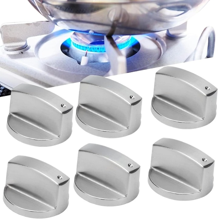Buton metalic pentru aragaz PCS, buton universal pentru plita, buton de control al cuptorului, accesorii de schimb pentru aragaz pe gaz, 6 mm