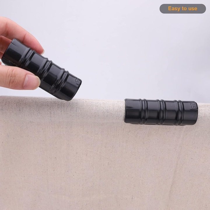 Set 30 cleme plastic pentru sere, negru, 25mm