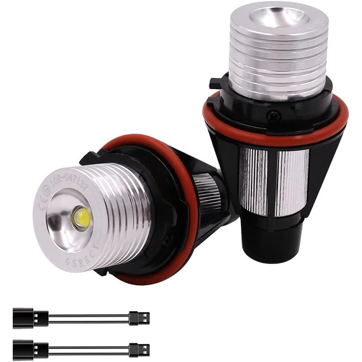 2 db LED 5W Angel Eye xenon fehér 6000K autó izzó készlet