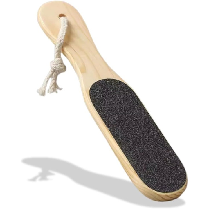 Reszelő lábakra, kétoldalas, fa, 22x6cm