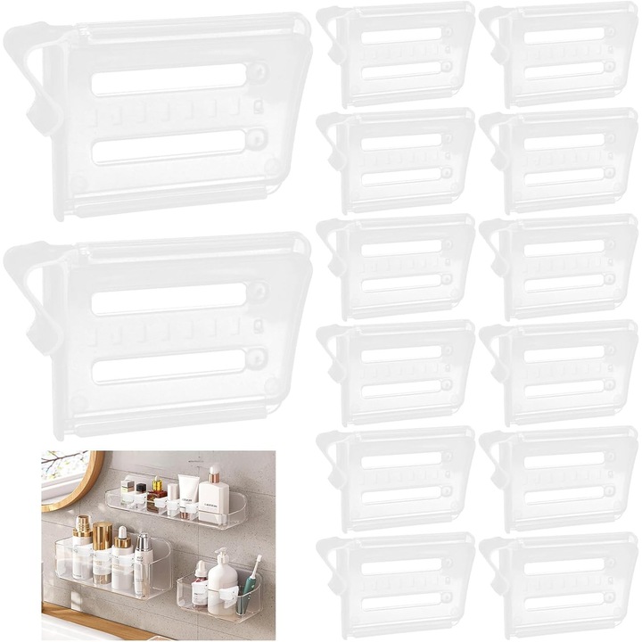 Set 20 separatoare reglabile organizator frigider transparent 30x5cm