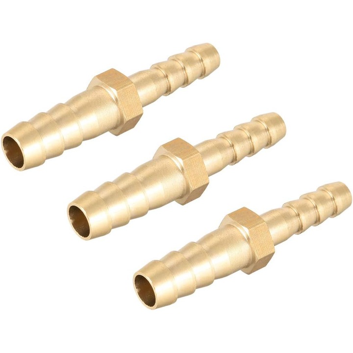 Egyenes szűkítő csatlakozó, külső menetes, 8x6mm, sárgaréz, 3 db-os készlet