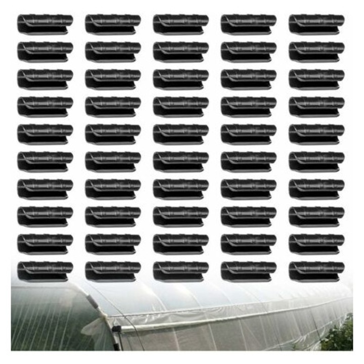 Set 50 cleme prindere sere 25mm alb 24x26mm