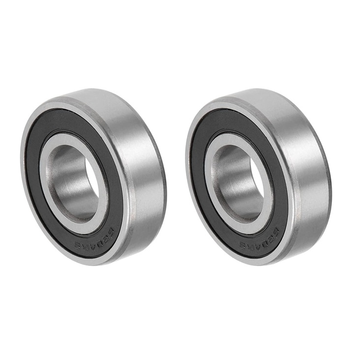 Set 2 rulmenti cu bile, 6204-2RS, otel carbon, 20x47x14mm, etansare dubla
