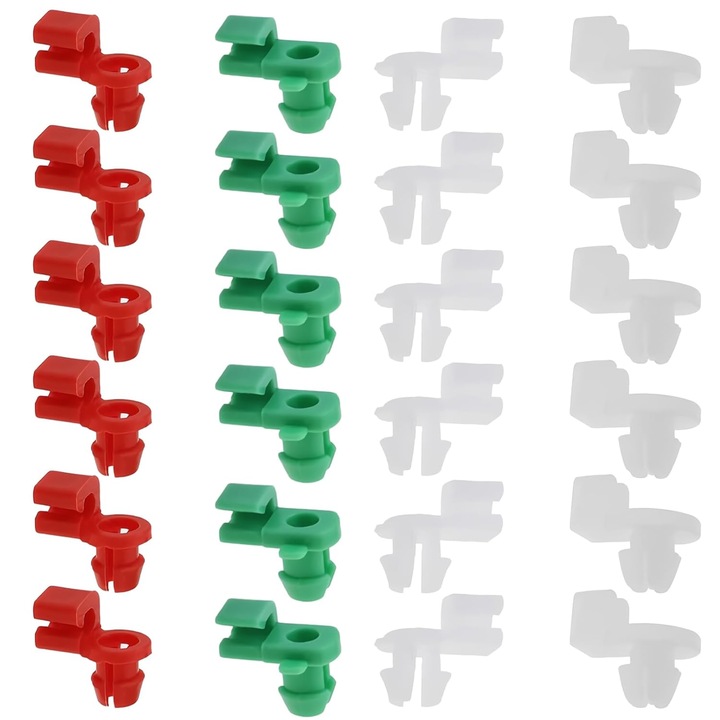 Set 24 clipsuri universale prindere maner usa auto, plastic, multicolor, diverse dimensiuni
