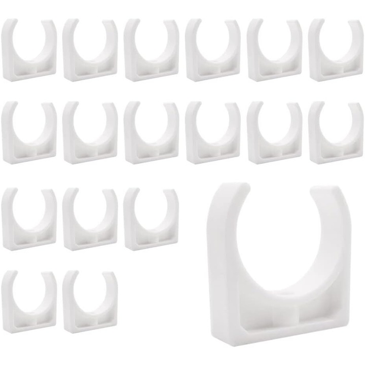 Készlet 18 db 40mm PPR fehér rögzítő bilincs 47x46x13mm