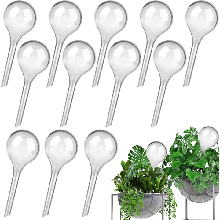 Set 12 bile autoirigare plante interior exterior 13x5cm PVC