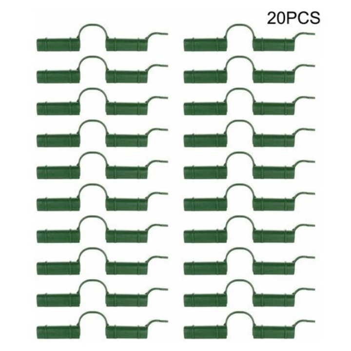 Set 20 cleme fixare folie solar, 1.1cm, polipropilena, rezistente, pentru tub solar