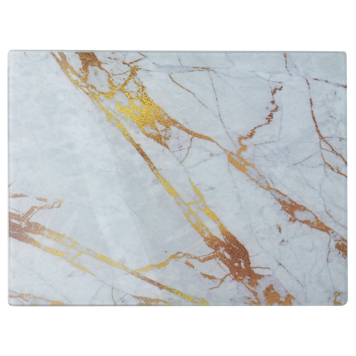 Tocator sticla Allesken Aria marmura gri 40x30cm