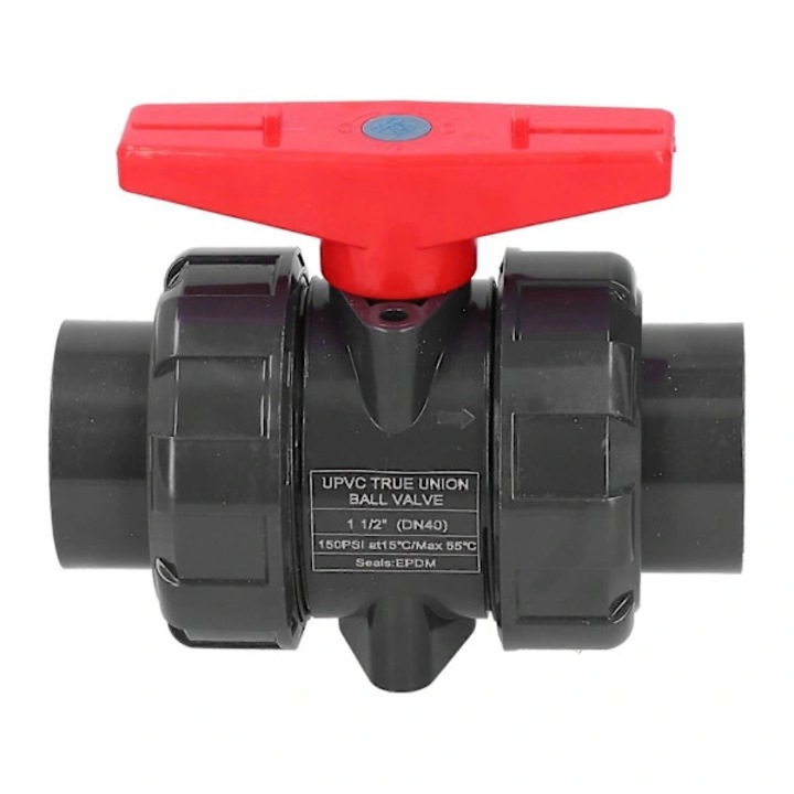 Golyóscsap DN40 EPDM tömítésekkel és PTFE, PVC szelepszettel, vegyszerálló, 40mm