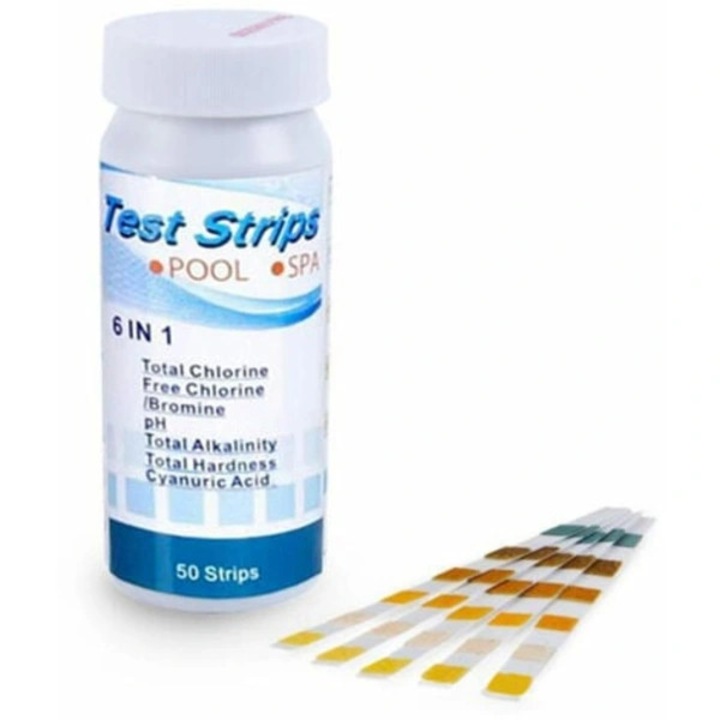Benzi testare apa multifunctionale 6 in 1, 50 buc, multicolor, 15x5cm