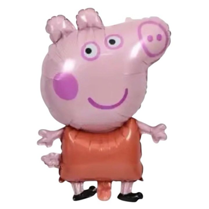 Комплект 4 балона: Комплект 2 фолиеви балона Peppa 75 x 47 см + 2 балона с цифри 100 см височина