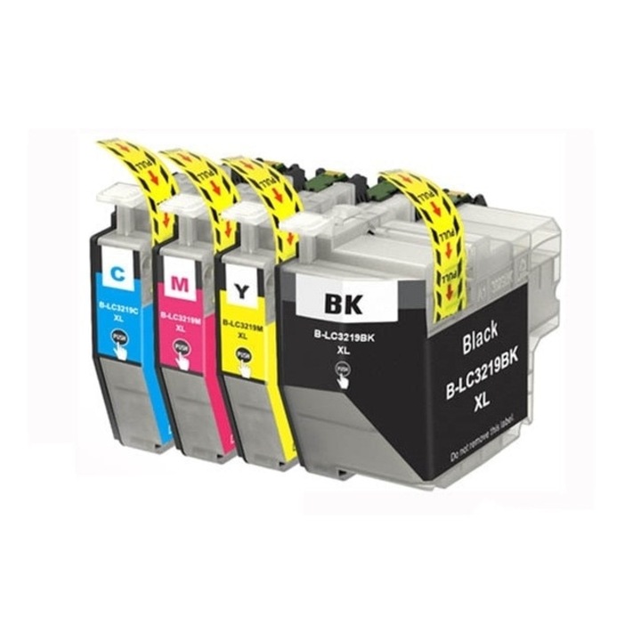 LC3219XL Комплект от 4 изключително големи XL касети, съвместими с BROTHER LC3219XL/LC3217 BK/C/M/Y J5330DW/J5335DW/J5730DW/J5930DW/J6530DW/J6930DW/J6935DW