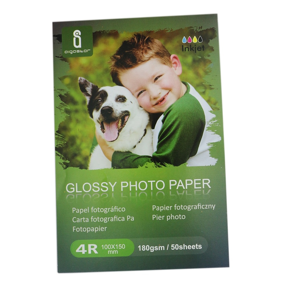 Hartie foto luciosa Aigostar High glossy 180g/mp 50coli