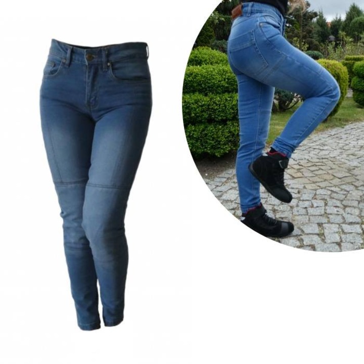 Jeans moto Lookwell Denim 501 stretch aramid védelemmel, kék 26x68cm