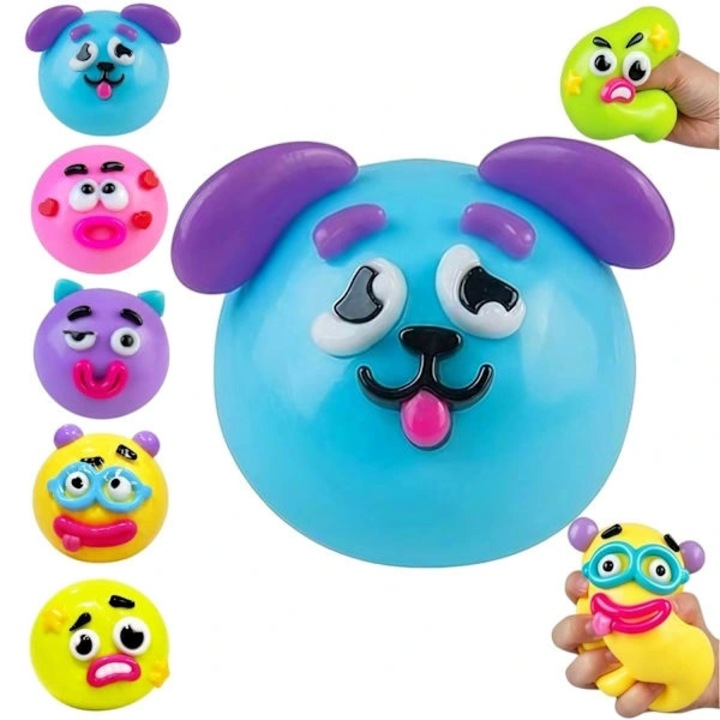 Antistress squishy kutyafej játék, puha, 7cm