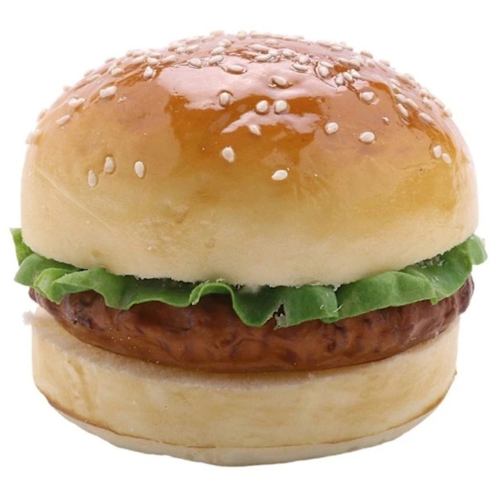 Jucarie Hamburger Simulat, Material PU, 9x9x7cm, Auriu