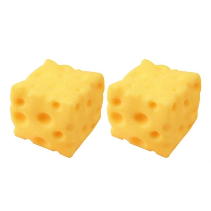 Комплект 2 антистрес играчки сирене, еластични, жълти, 6x6x6см и 7.5x7.5x7.5см