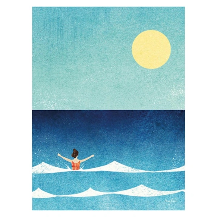 Vászonkép Sea Swim 50x40cm kék