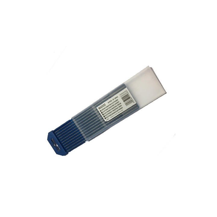 Electrozi nefuzibili torta TIG Telwin 802222, ceriati, diametru 1.6 mm lungime 175 mm, 10 buc., curent continuu, pentru otel si inox