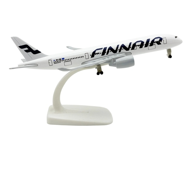 Repülőgép modell állvánnyal, 20cm, többszínű